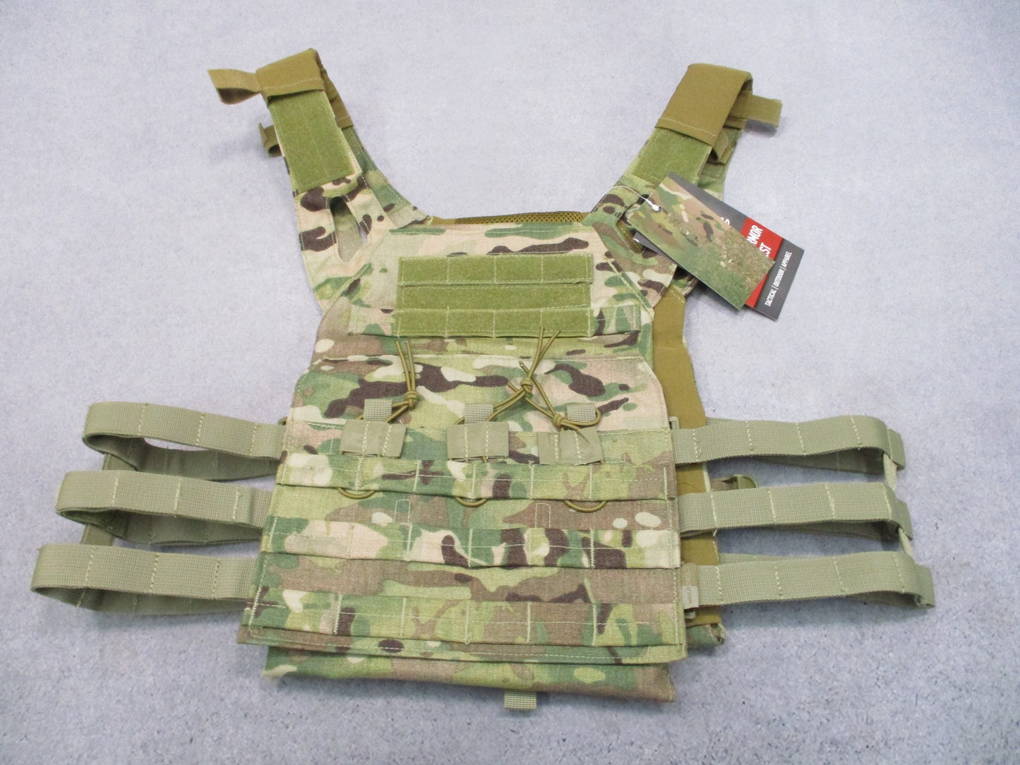 New Rothco Lightweight Plate Carrier Multicam Tactical Vest MOLLE Compatible