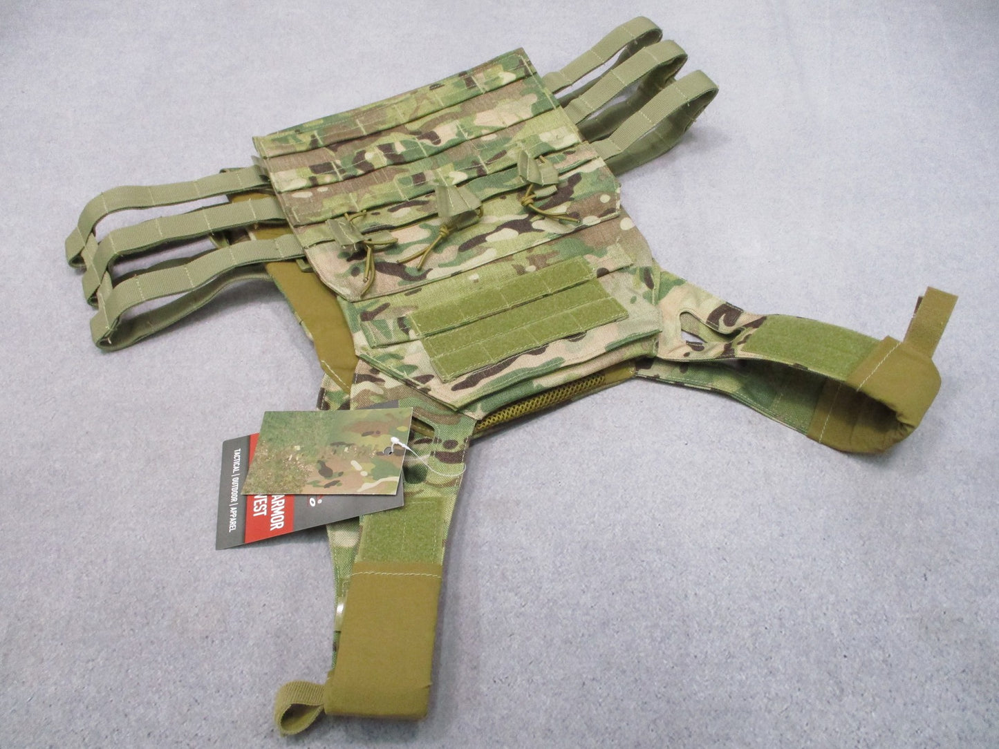 New Rothco Lightweight Plate Carrier Multicam Tactical Vest MOLLE Compatible