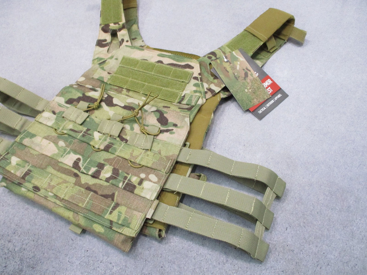 New Rothco Lightweight Plate Carrier Multicam Tactical Vest MOLLE Compatible