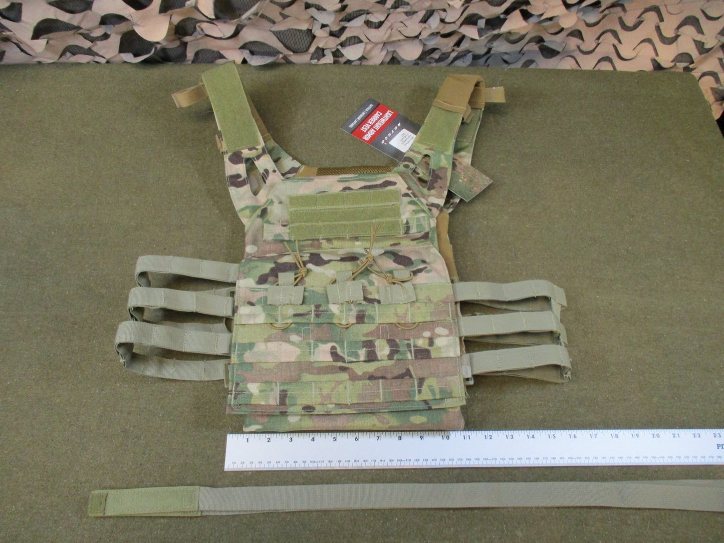 New Rothco Lightweight Plate Carrier Multicam Tactical Vest MOLLE Compatible