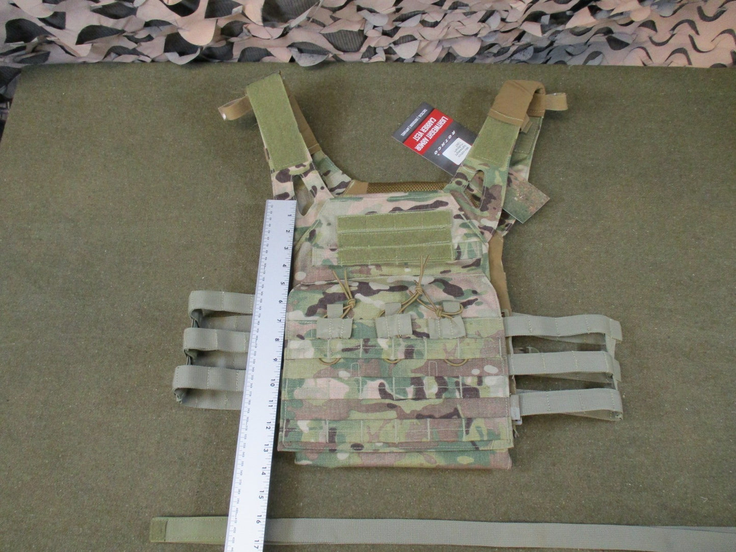 New Rothco Lightweight Plate Carrier Multicam Tactical Vest MOLLE Compatible