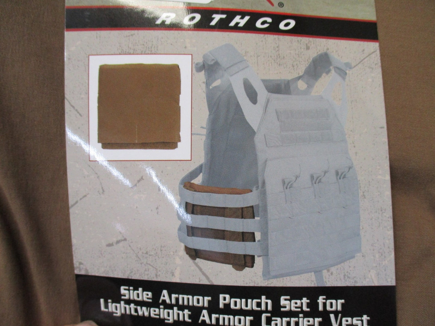 Rothco Side Armor Pouch Set Coyote Brown MOLLE Tactical Plate Carrier Gear
