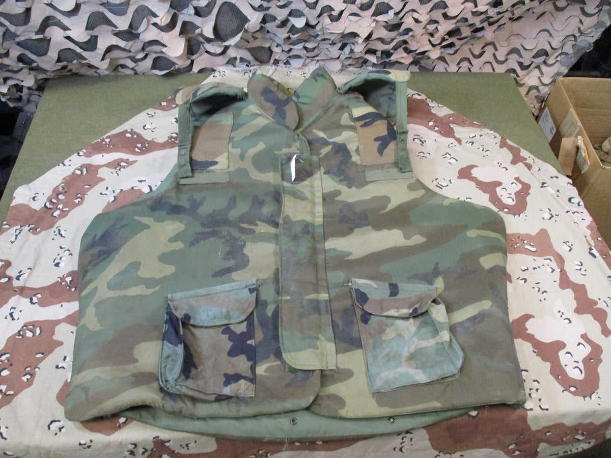 Used USGI PASGT Woodland camouflage fragmentation vest