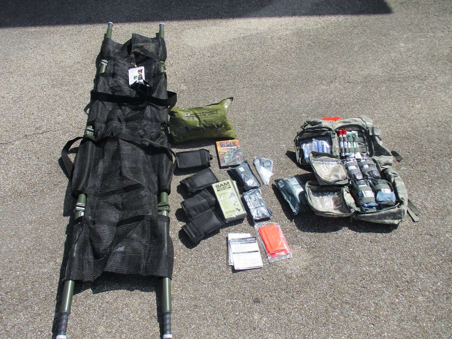North American Rescue Talon II 90C Litter & Warrior Aid Kit (WALK) Military Med