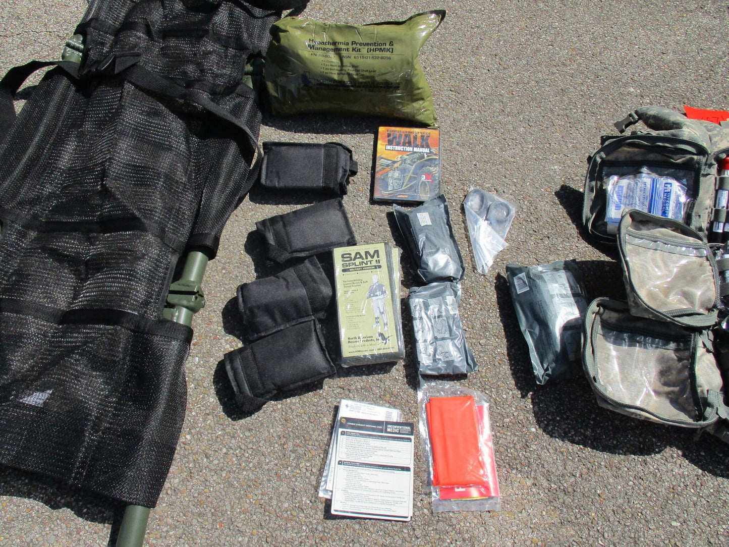 North American Rescue Talon II 90C Litter & Warrior Aid Kit (WALK) Military Med