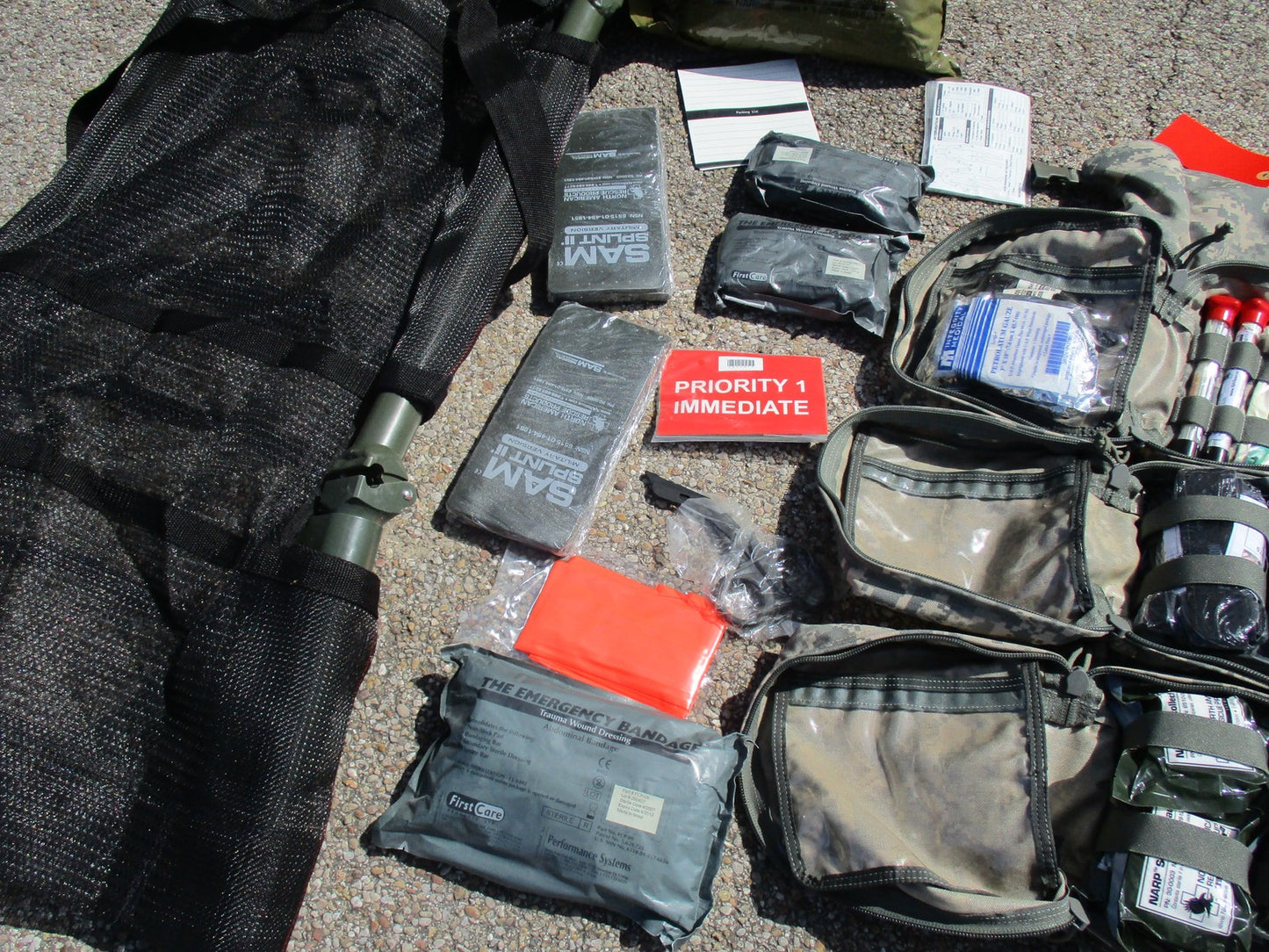 North American Rescue Talon II 90C Litter & Combat Casualty Response Bag Surplus