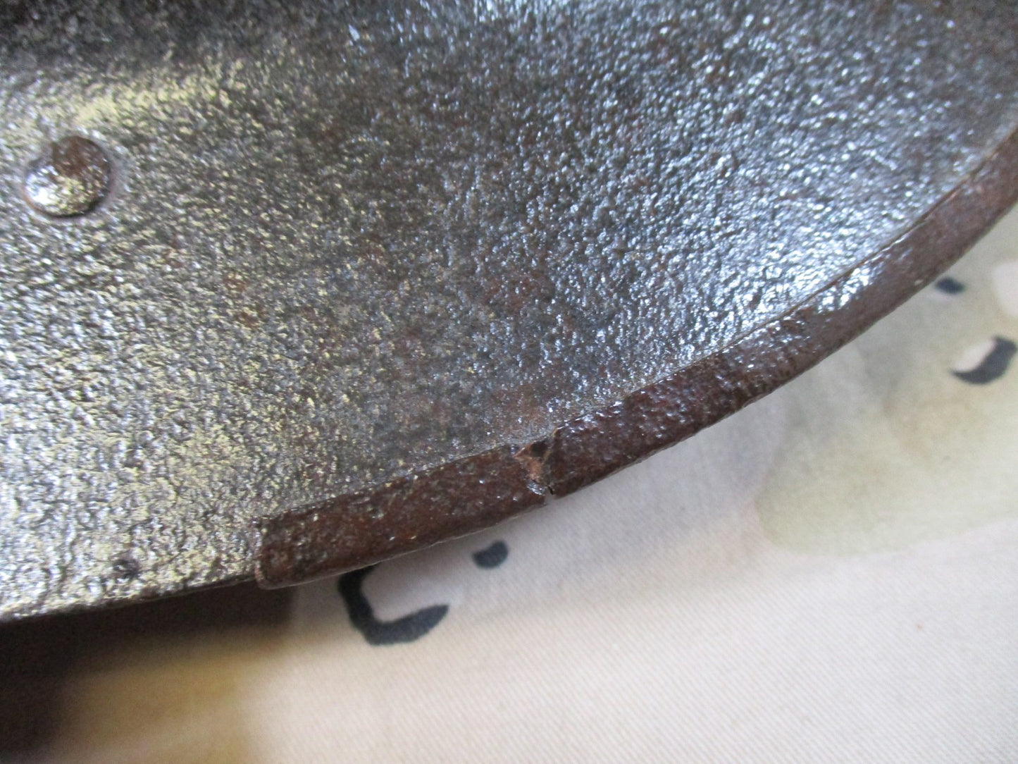British Vintage Steel Brodie Helmet Shell WWI WWII Era Military Collectible