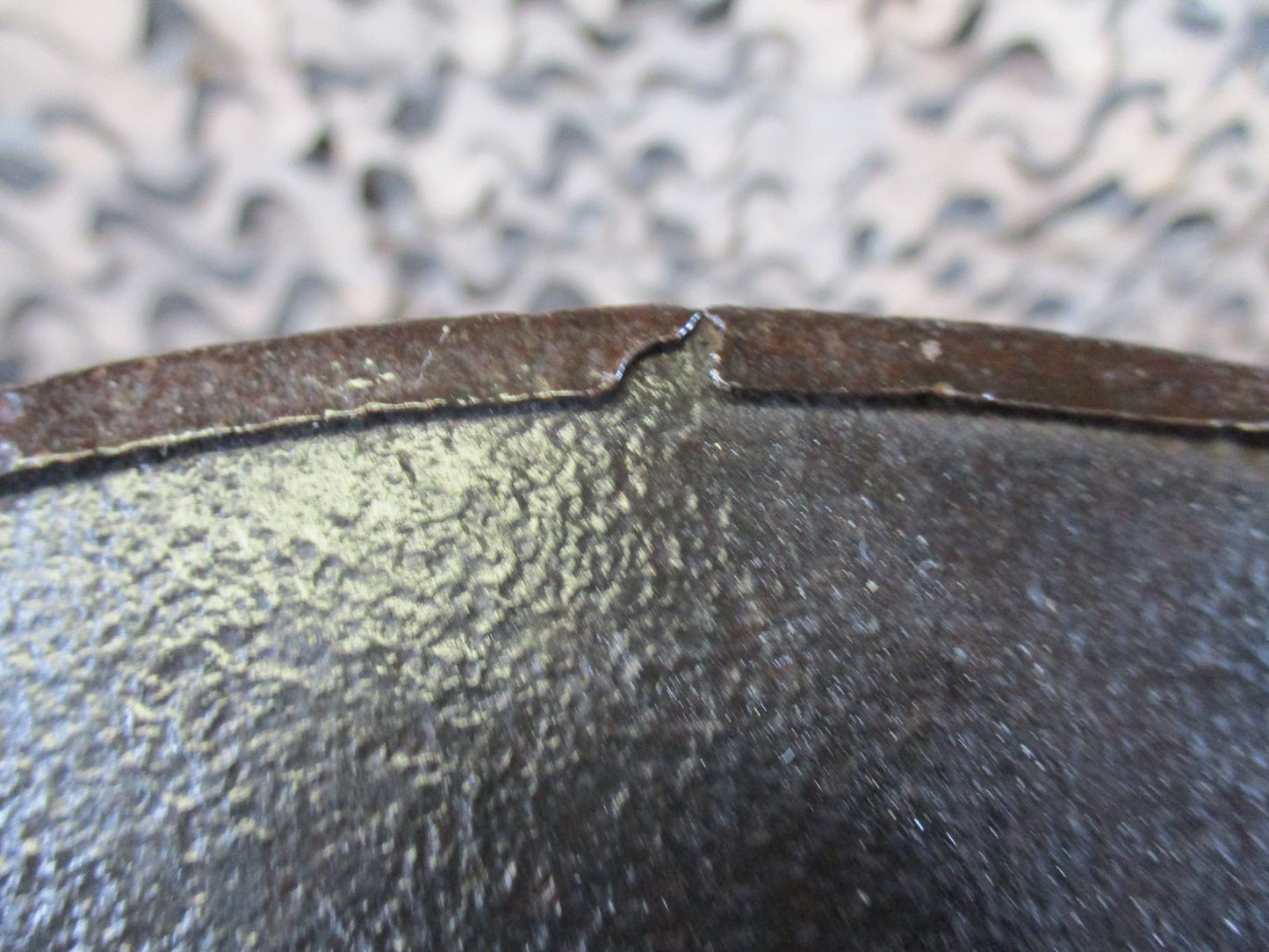 British Vintage Steel Brodie Helmet Shell WWI WWII Era Military Collectible