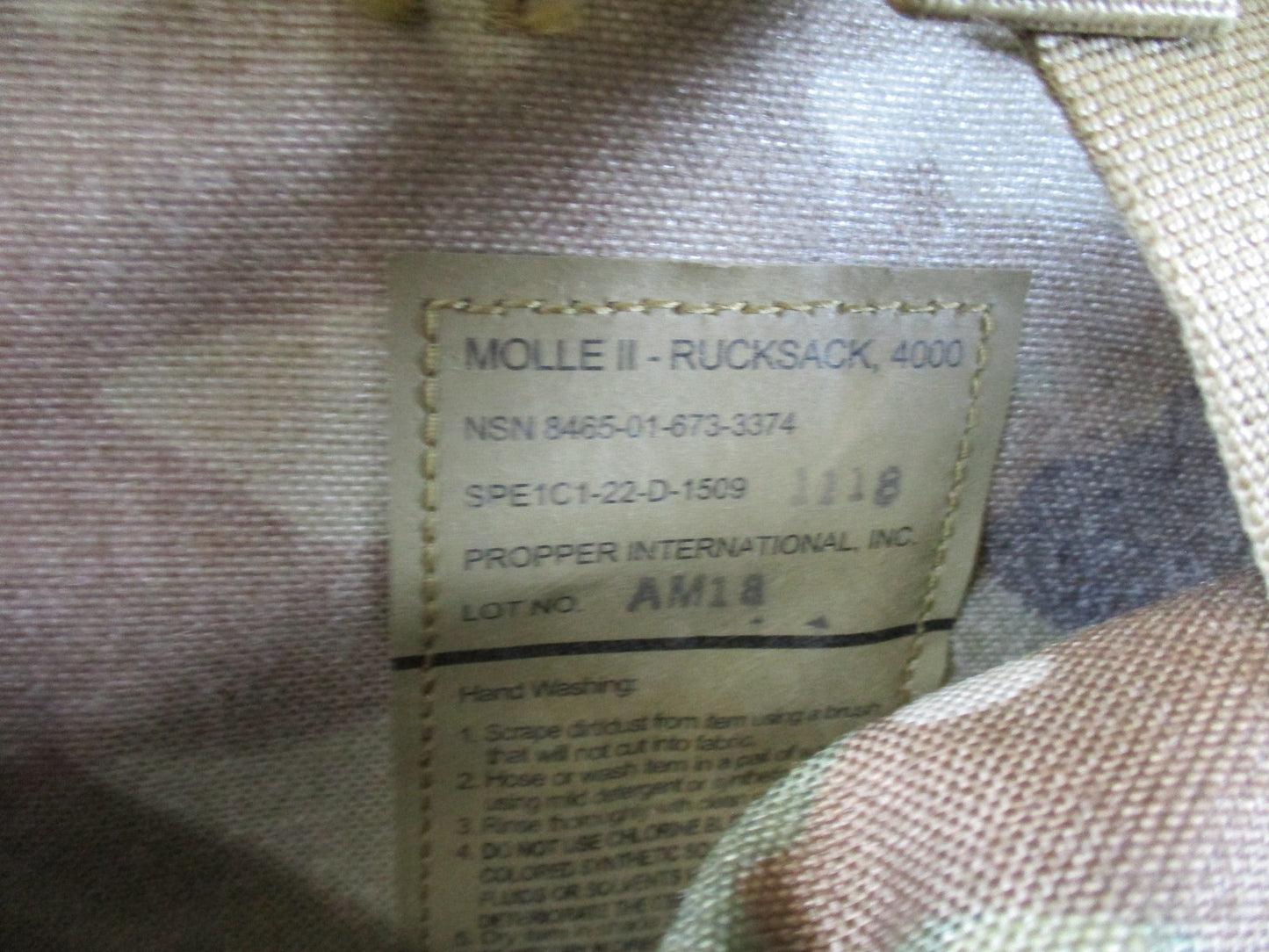 US Military MOLLE II Rucksack 4000 MultiCam Pack w/ Waistbelt & Straps Surplus