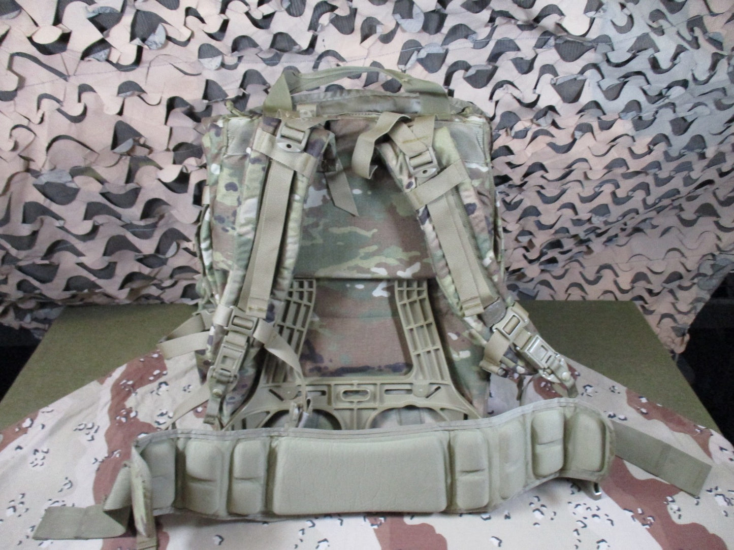 US Military MOLLE II Rucksack 4000 MultiCam Pack w/ Waistbelt & Straps Surplus