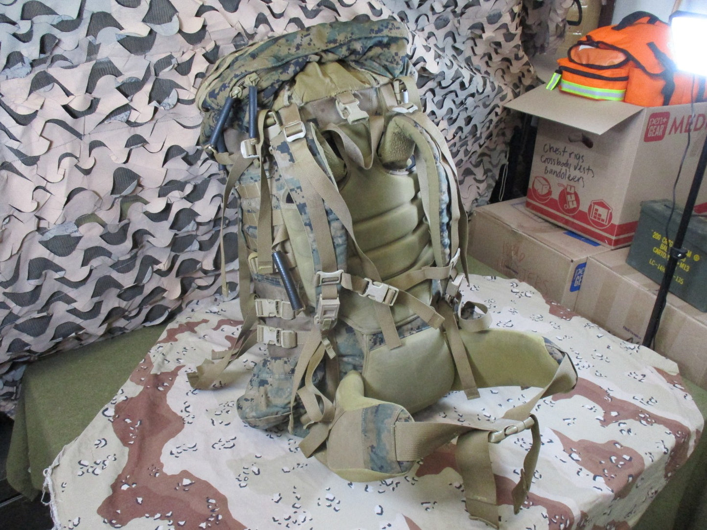 USMC ILBE Main Pack Rucksack WOODLAND MARPAT Military Surplus Tactical Gear