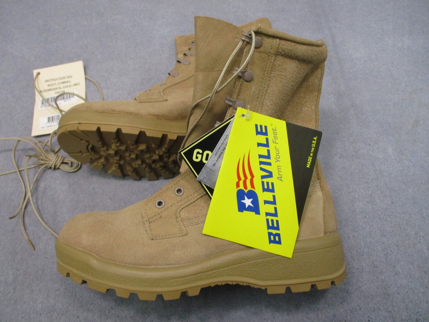 NWT Belleville ICWR Combat Boots Desert Tan NSN Size 9.0 09.0 R 8430-01-619-3472