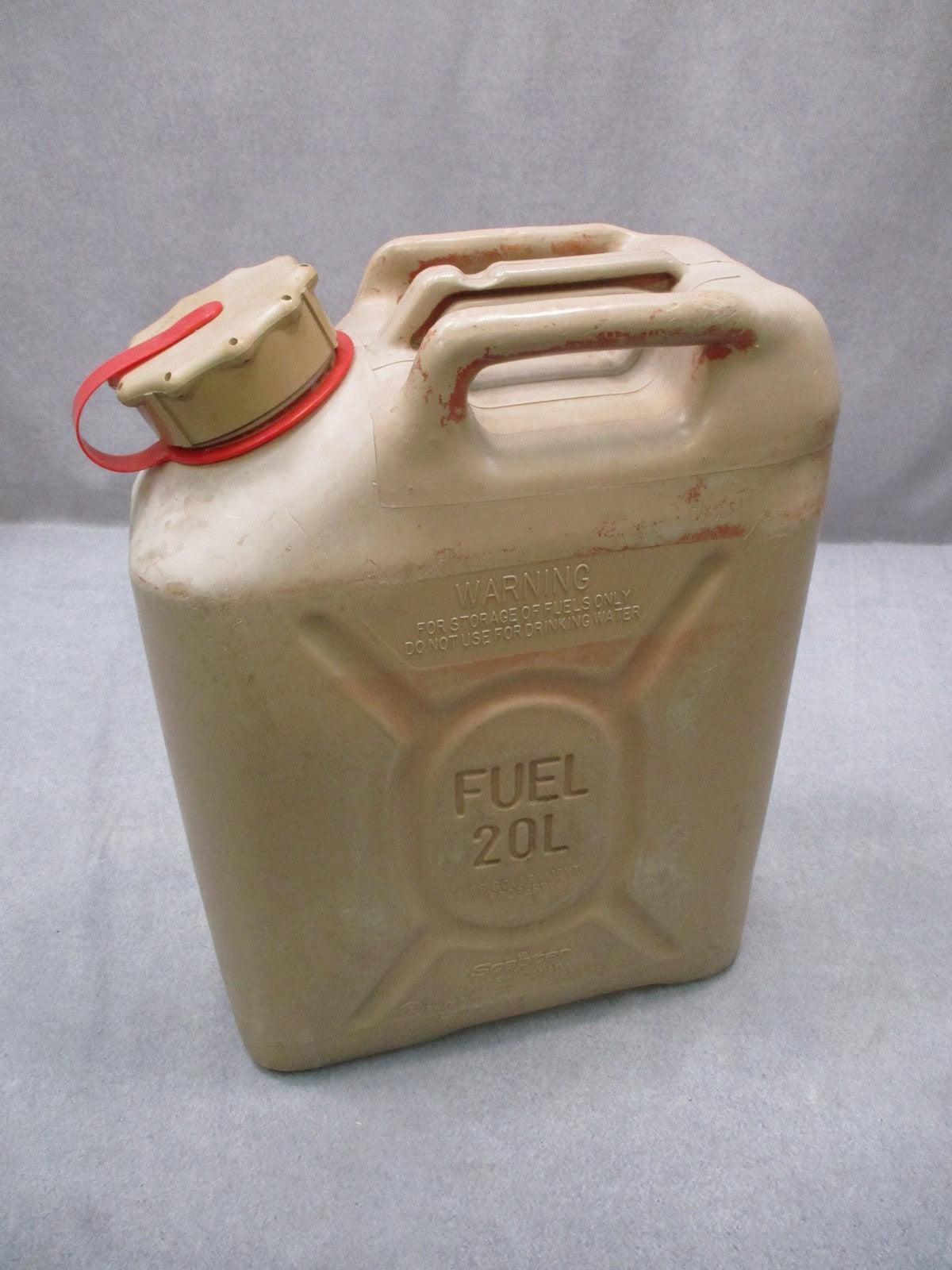 DESERT TAN MILITARY FUEL CAN 5 GALLON MFC (EMTPY) STORAGE CONTAINER 20L