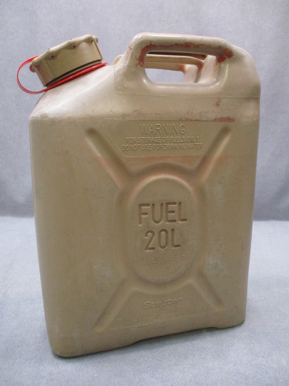 DESERT TAN MILITARY FUEL CAN 5 GALLON MFC (EMTPY) STORAGE CONTAINER 20L