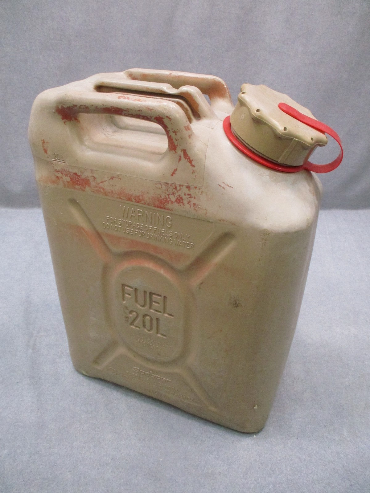 DESERT TAN MILITARY FUEL CAN 5 GALLON MFC (EMTPY) STORAGE CONTAINER 20L