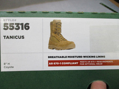Danner Tanicus 8" Coyote Boots Style 55316 – AR 670-1 Compliant – New in Box