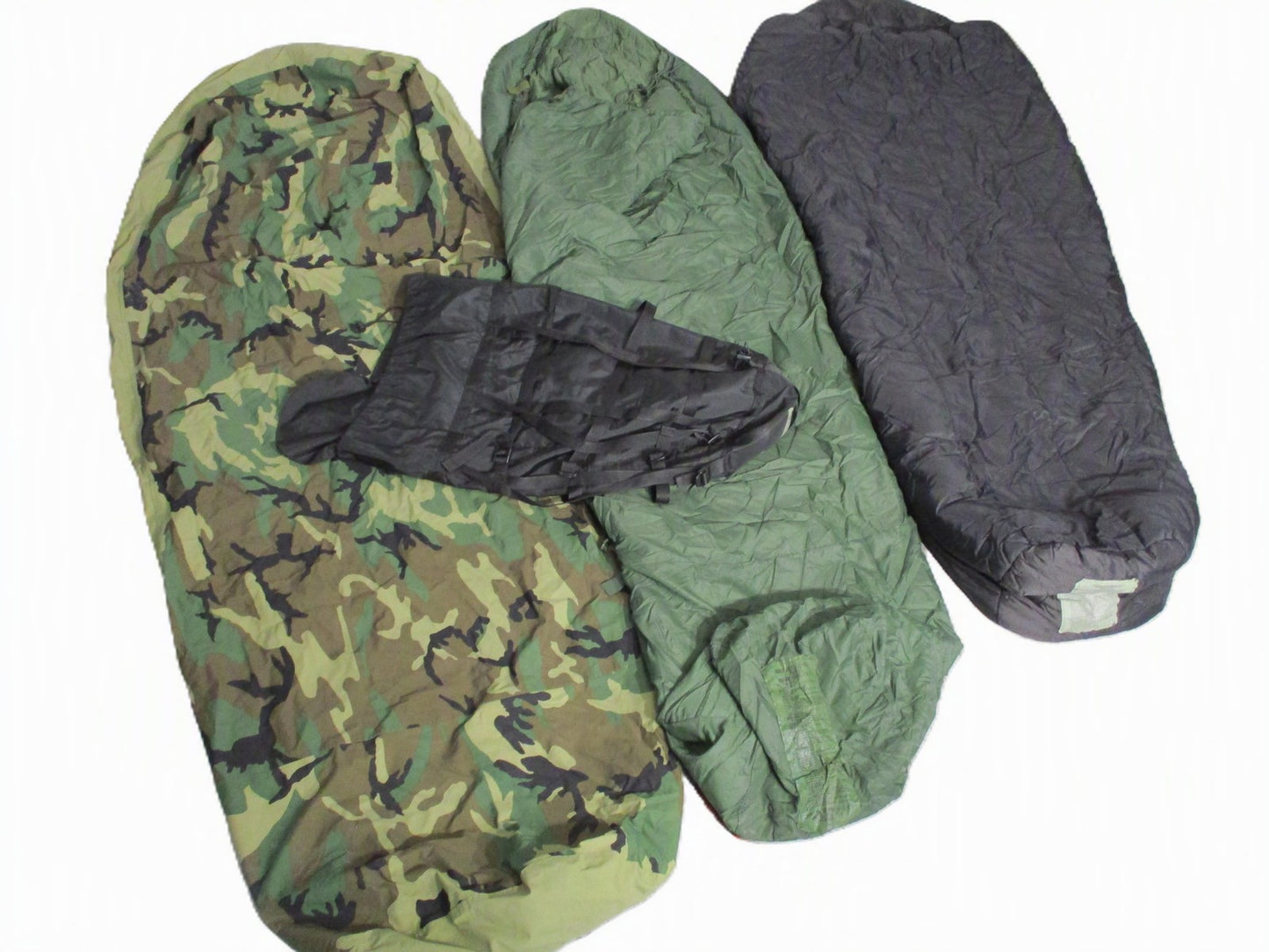 USMC MILITARY 4 PART SLEEPING BAG SYSTEM MSS WOODLAND GORETEX BIVY BLACK/GREEN
