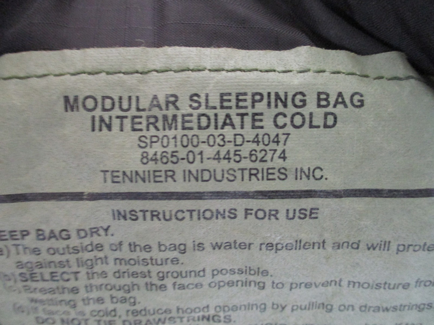 USMC MILITARY 4 PART SLEEPING BAG SYSTEM MSS WOODLAND GORETEX BIVY BLACK/GREEN