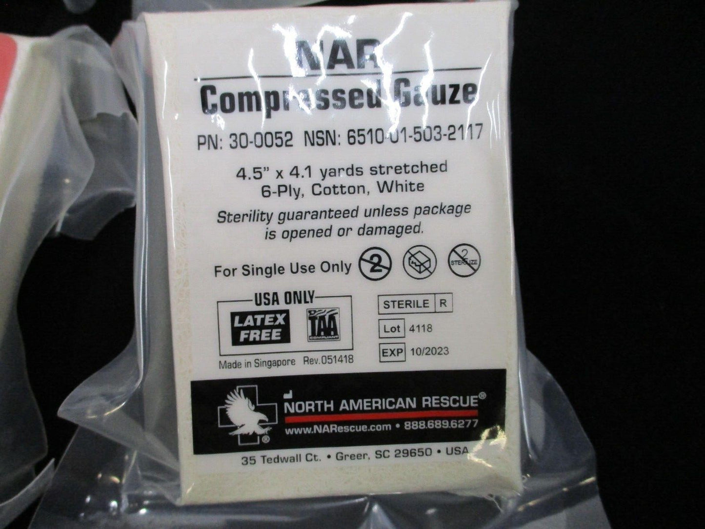 USGI Compressed Gauze 10 Pack H&H NAR Military IFAK Training Expired 2023-2024