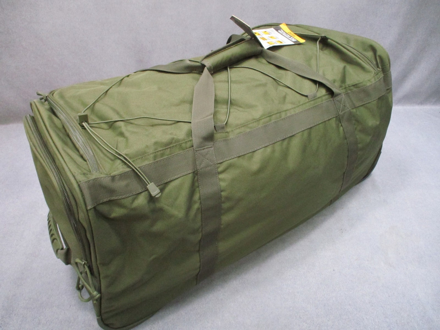 Highland Tactical Squad Rolling Duffel Bag Olive Drab Deployment Duffle w Wheels