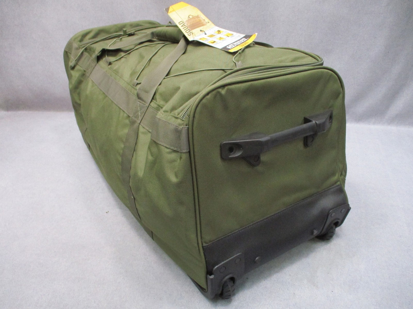 Highland Tactical Squad Rolling Duffel Bag Olive Drab Deployment Duffle w Wheels