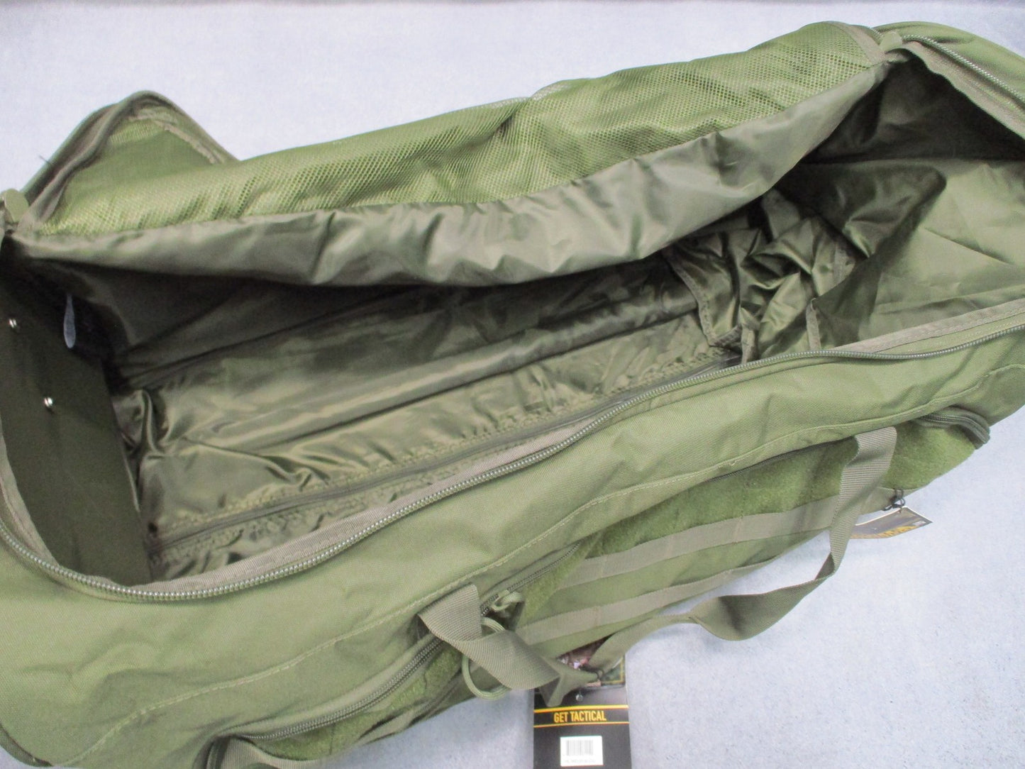 Highland Tactical Squad Rolling Duffel Bag Olive Drab Deployment Duffle w Wheels