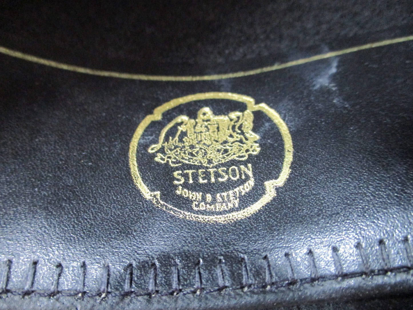 Stetson Black Felt Cavalry Hat  Size 6-3/4 R w/ Yellow Cord