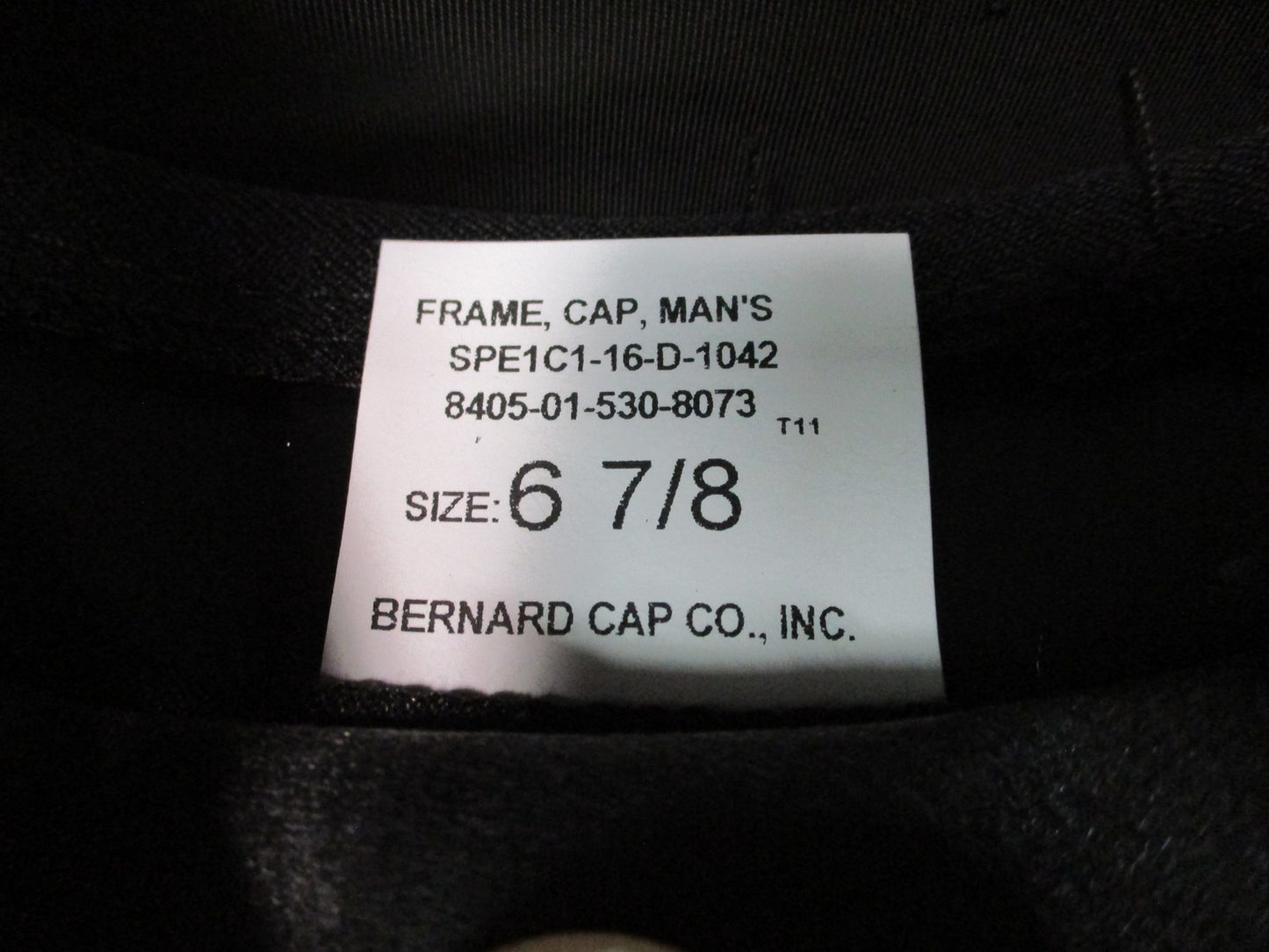 USMC Service Cover Cap Frame Size 6 7/8 Marine Corps Dress Hat EGA Insignia
