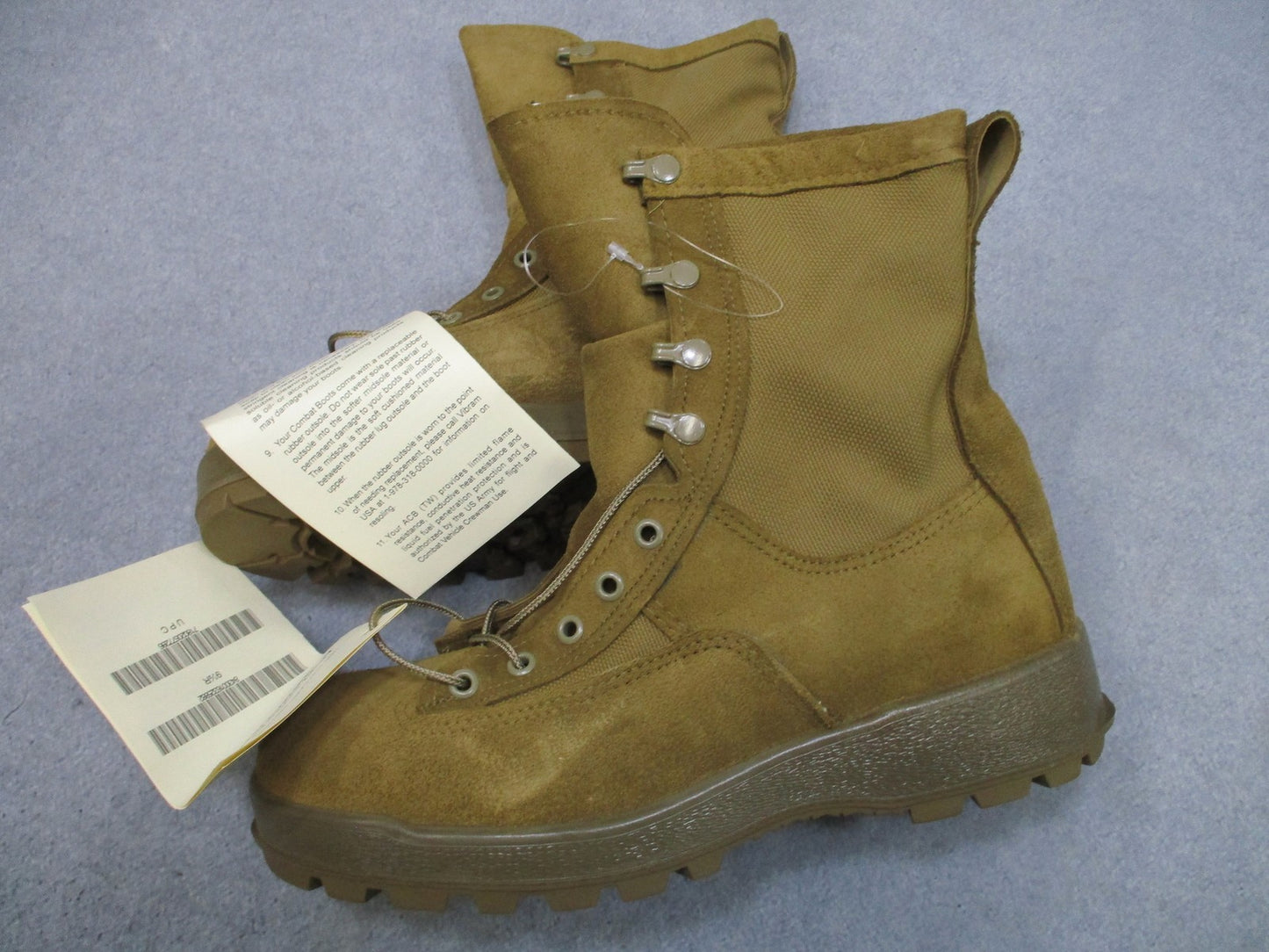 McRae Army Combat Boots Temperate Weather 9.5N Suede Cordura Vibram New