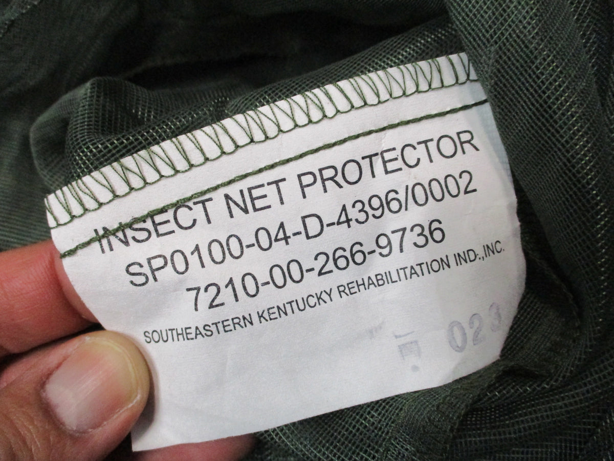 SEKRI USGI mosquito net insect protector in olive drab nylon, new with tags