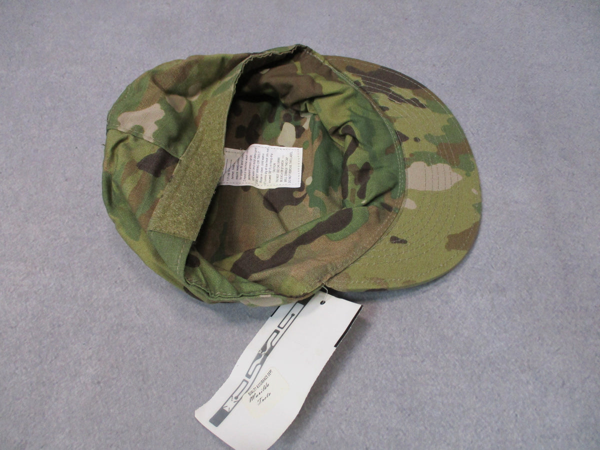US Army USGI Scorpion OCP patrol cap by Bernard Cap Company, 7 1/2 NYCO ripstop camouflage hat