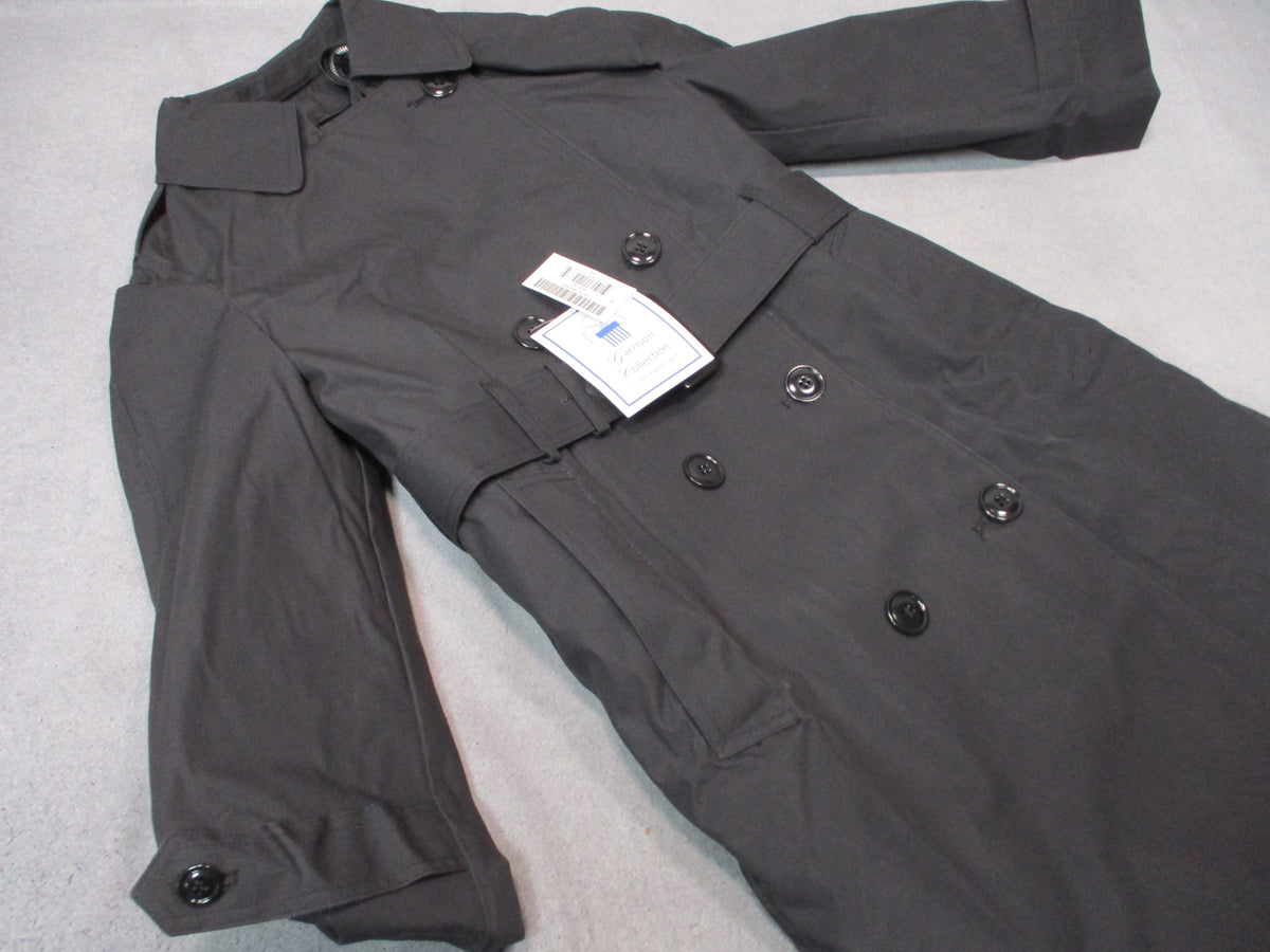 USGI Women's Black All Weather Trench Coat 8S Short Belt Removable Liner NWT