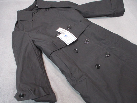USGI Women's Black All Weather Trench Coat 8S Short Belt Removable Liner NWT