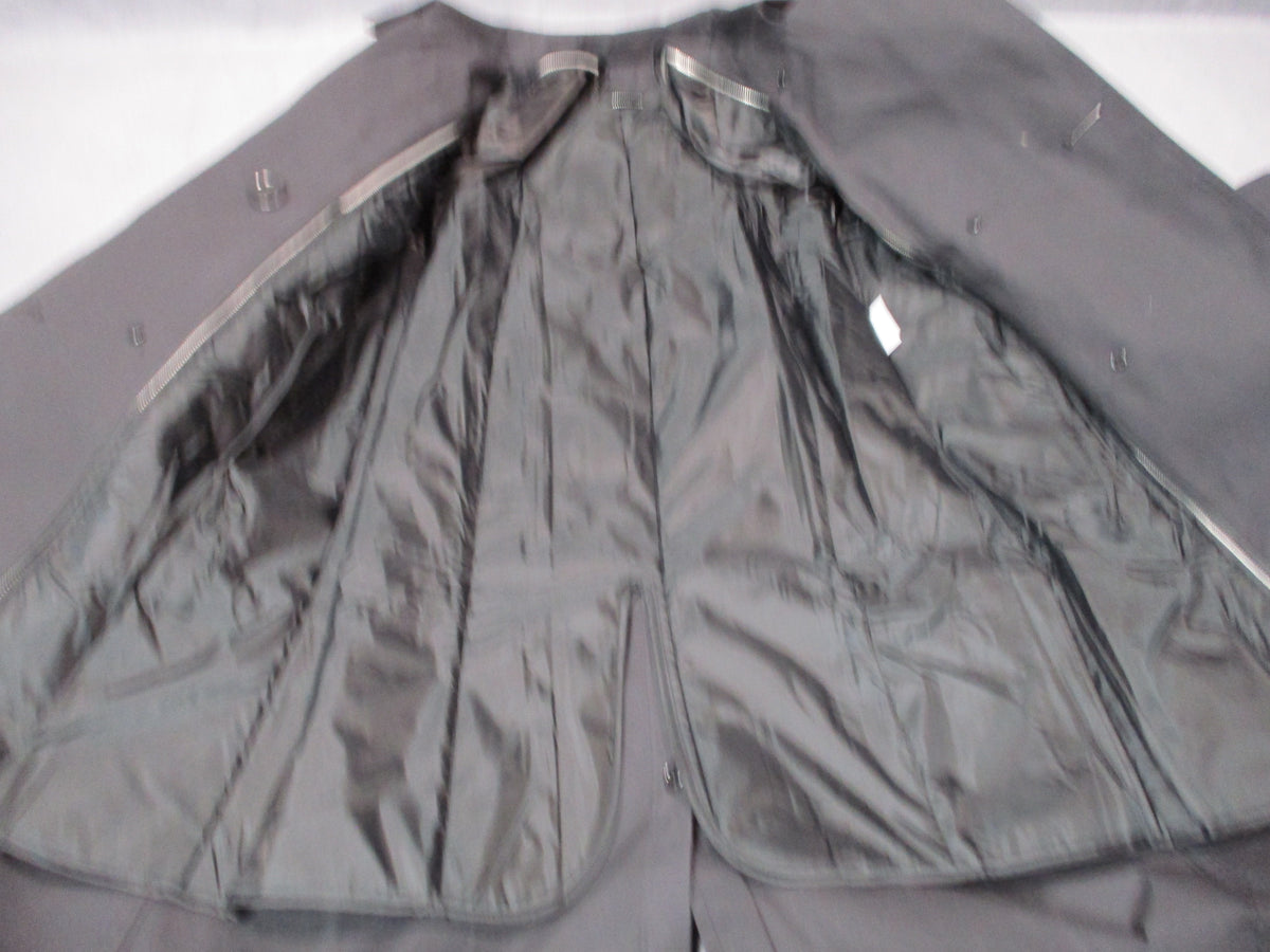 Garrison Collection women's black all-weather trench coat with belt and removable liner, size 8S short 恒一
