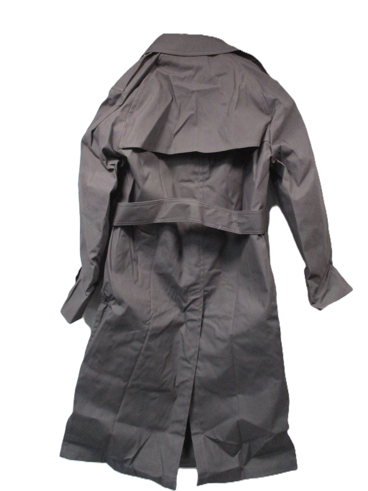 Garrison Collection women's black all-weather trench coat with belt and removable liner, size 8S Short