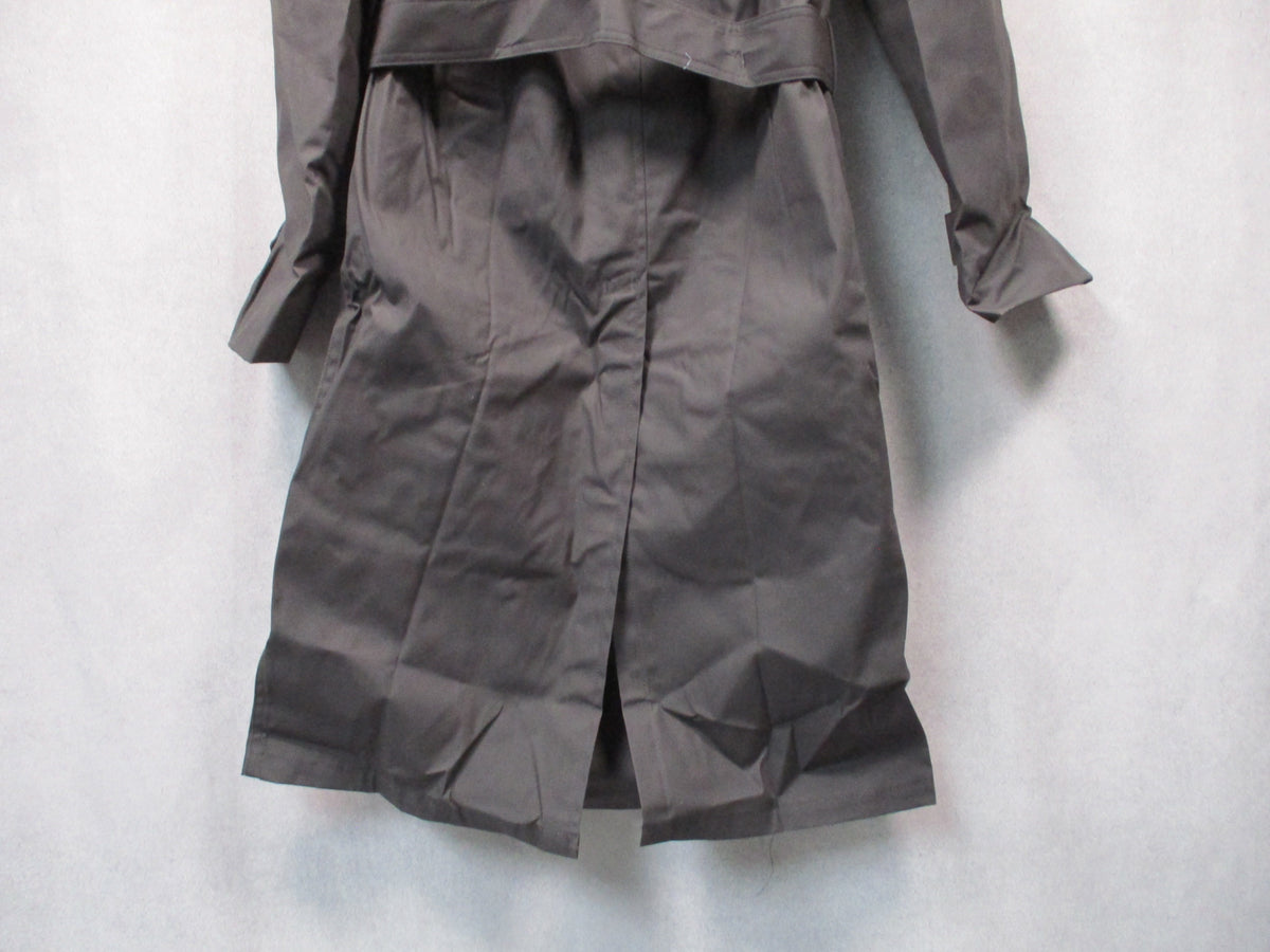 Garrison Collection women's black all-weather trench coat with belt and removable liner, size 8S short