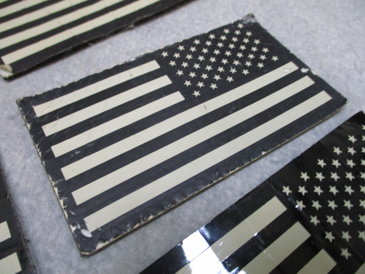 Six reverse American IR flag patches, used lot - photo 5