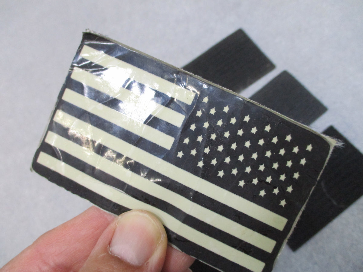 Six reverse American IR flag patches, used lot - photo 7