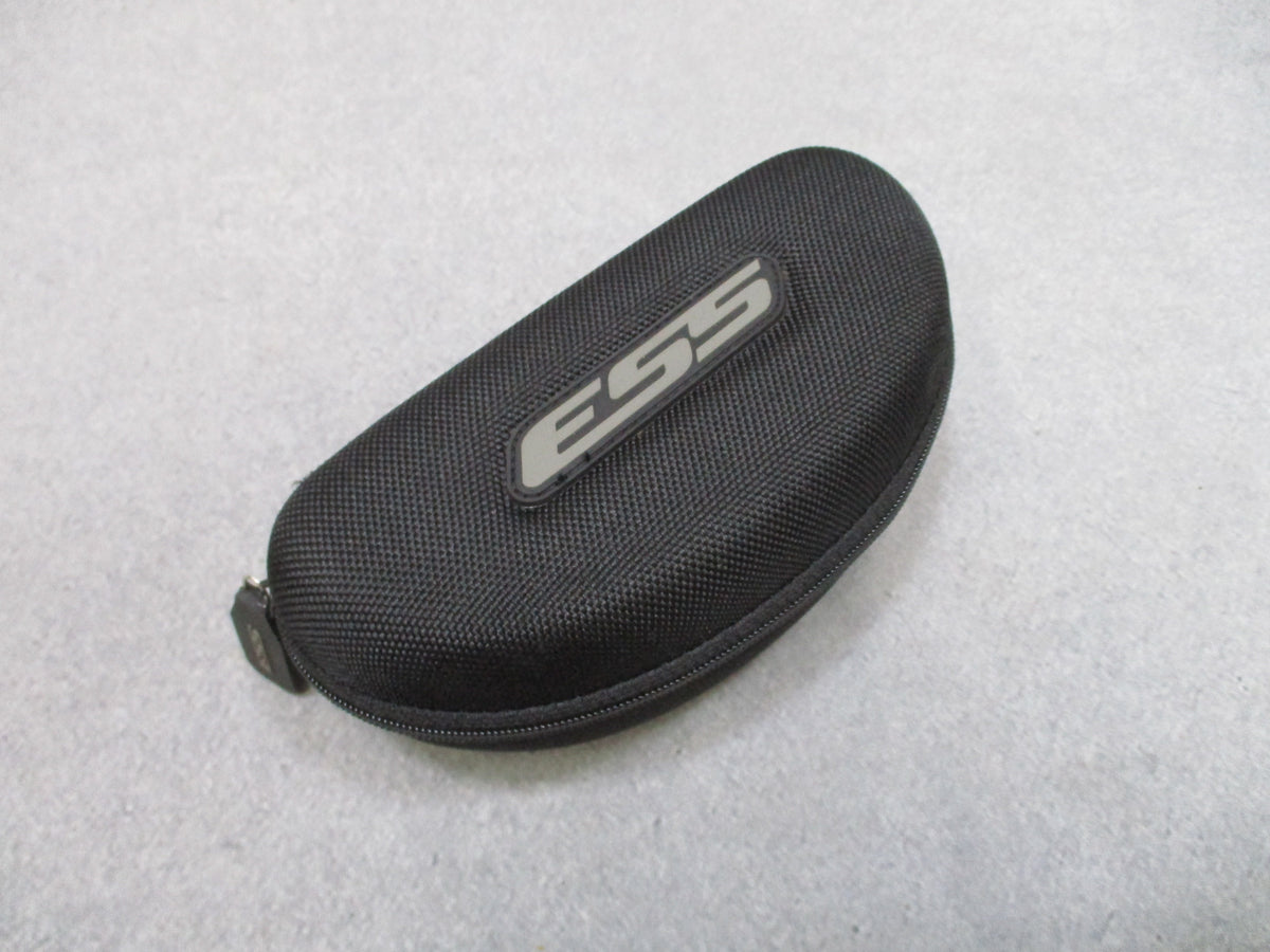 ESS Crossbow Black Safety Glasses Clear Smoke Lenses Hard Case Pouch Used