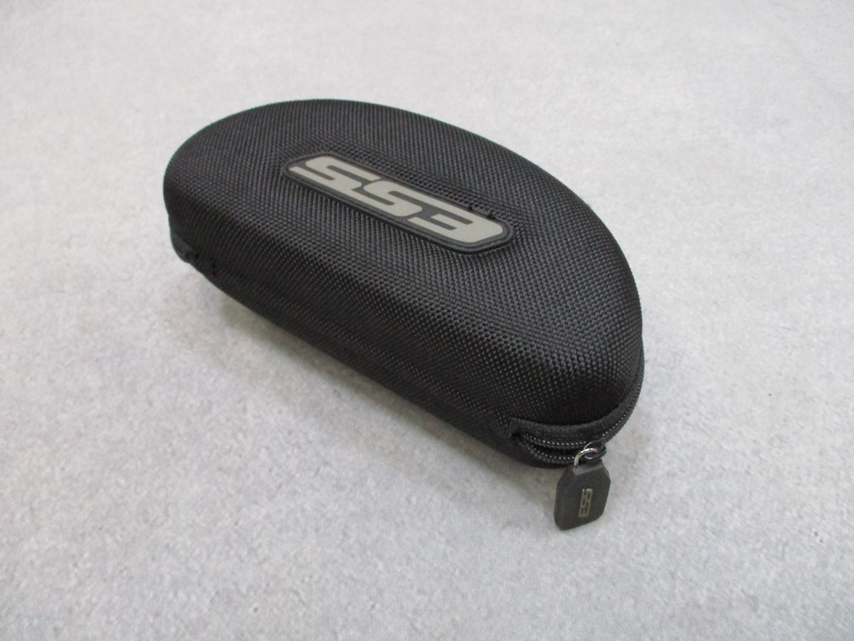 ESS Crossbow Black Safety Glasses Clear Smoke Lenses Hard Case Pouch Used