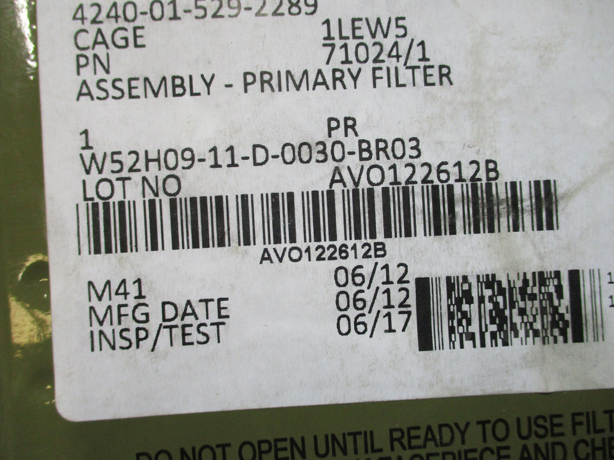 USGI Avon M61 filter sealed military collectible package dated 2012 - photo 4