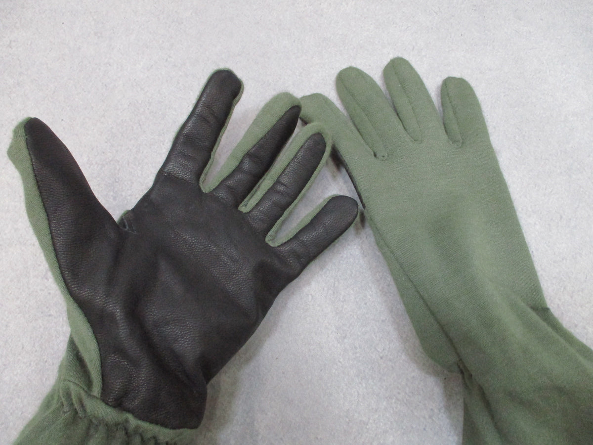 Trophy Full Finger Gloves XL Olive Green Black Long Cuff USA Made New No Tags