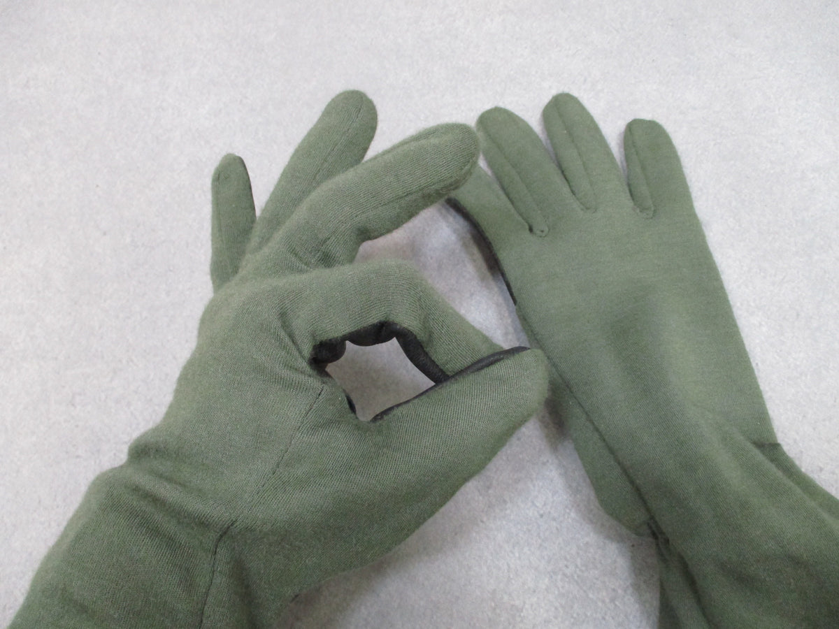 Trophy Full Finger Gloves XL Olive Green Black Long Cuff USA Made New No Tags