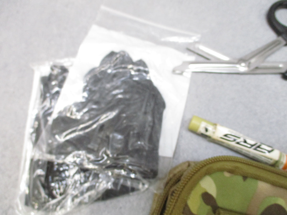 USGI First Aid Medical Supply Kit Military IFAK Shears Gauze Combat Eye Patch