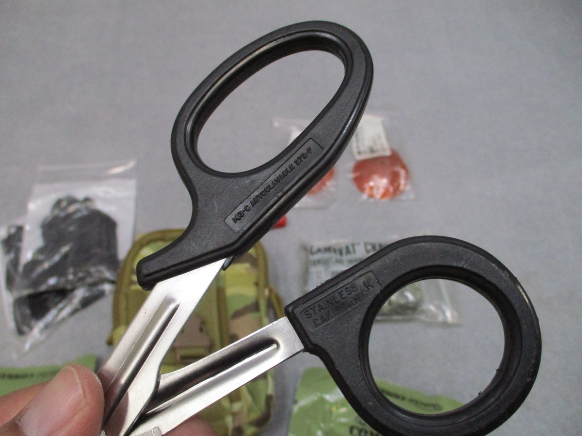 USGI First Aid Medical Supply Kit Military IFAK Shears Gauze Combat Eye Patch