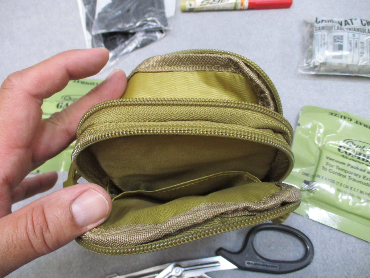 USGI First Aid Medical Supply Kit Military IFAK Shears Gauze Combat Eye Patch