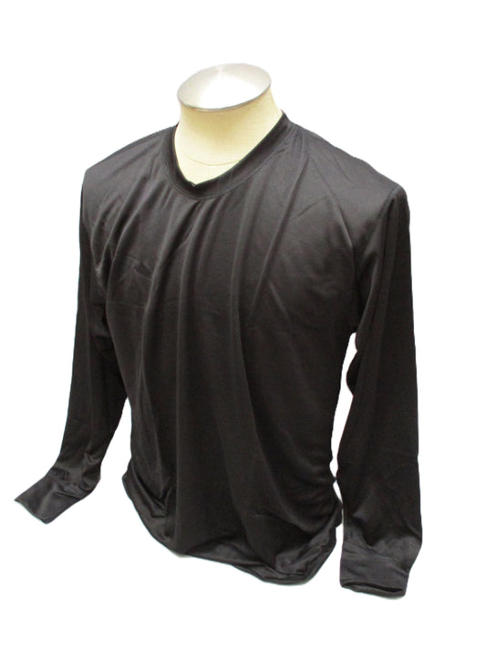 PolarMAX Tech Silk Weight Base Layer Crew Shirt Large Black USA Made NOS