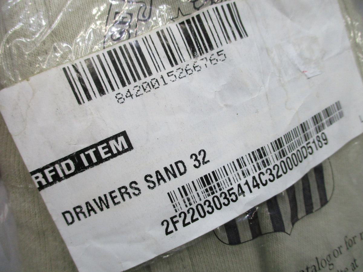 USGI CAC Sand Cotton Briefs Underwear Size 32 3 Pack USA Made Military NOS