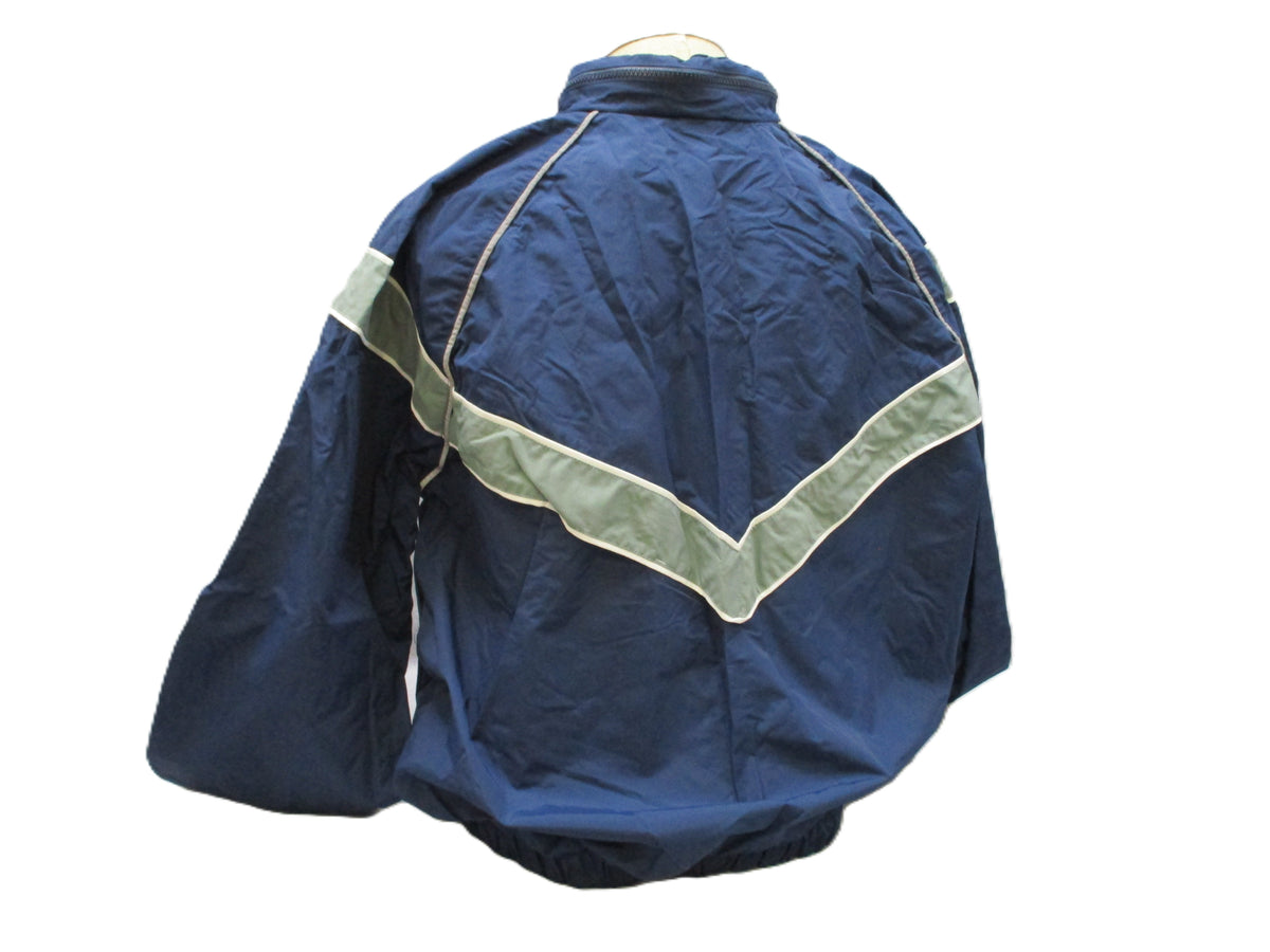 USAF Skilcraft PTU Jacket Large Regular Blue Reflective Hooded Windbreaker