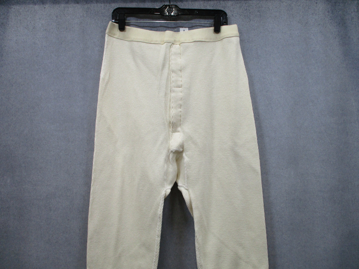 USGI Cotton Thermal Long Johns Large White Extreme Cold Weather Drawers NOS